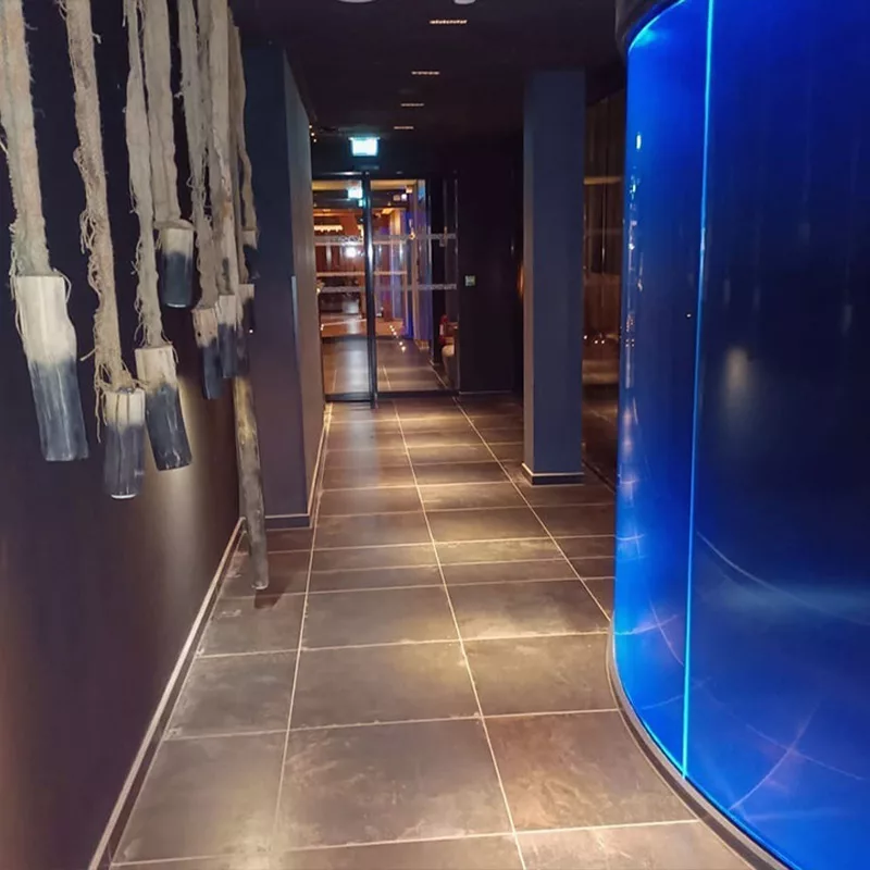 Antidérapant Stellmann appliqué dans le sauna de l'Hôtel du Parc 67 Obernai